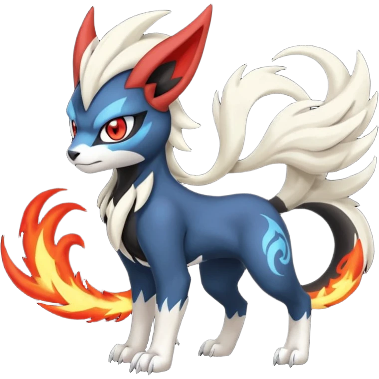 Handsome cool badass edgy Meloetta-Absol-Houndour-Litten-Guilmon-Giratina-Pokémon-Fakémon-fusion-hybrid-creature emoji