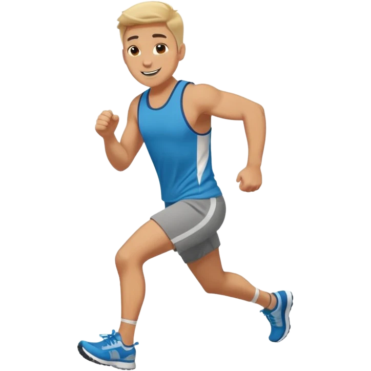 man running to the right, full body emoji