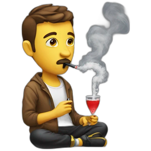 Programmer smoking hookah emoji