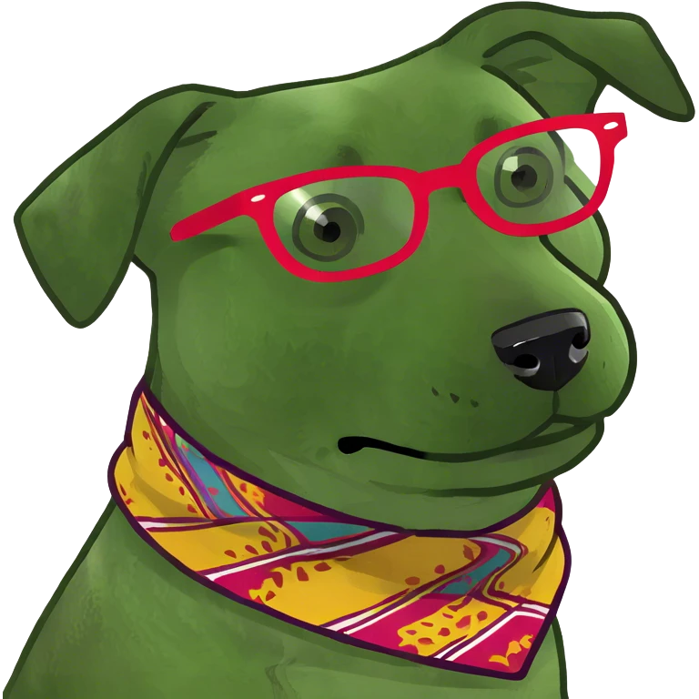 Dog whit glasses  emoji