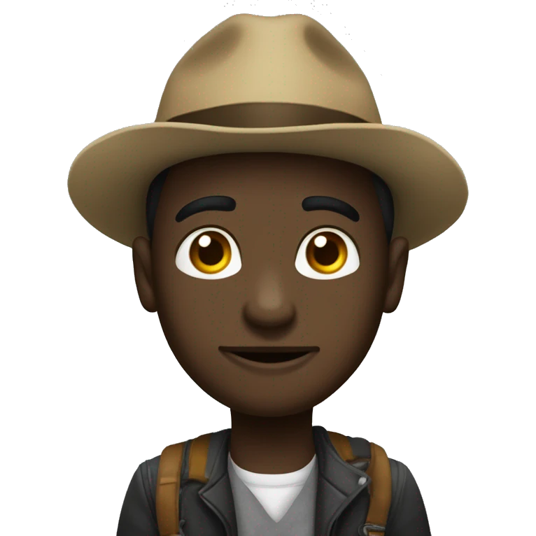 Un garçon métisse avec ds loks emoji