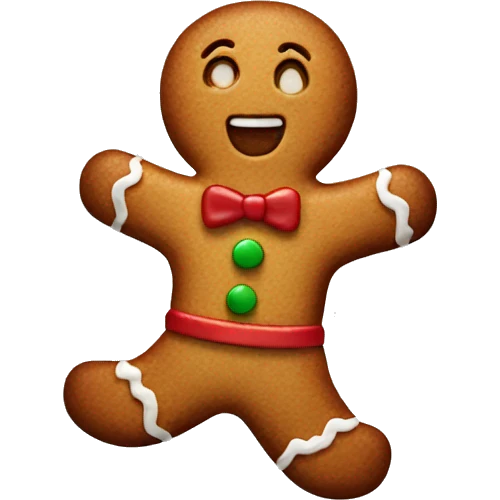 Gingerbread man emoji