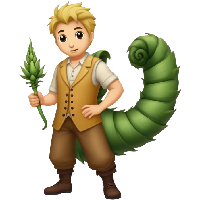 Man with wormtail emoji