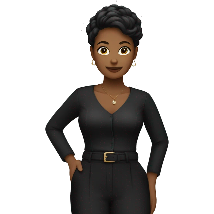 Women’s fall black outfit emoji