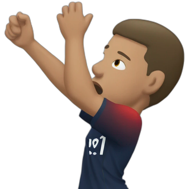 Mbappé qui pleure emoji