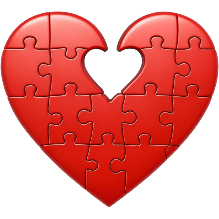 Puzzle Piece with heart in it emoji