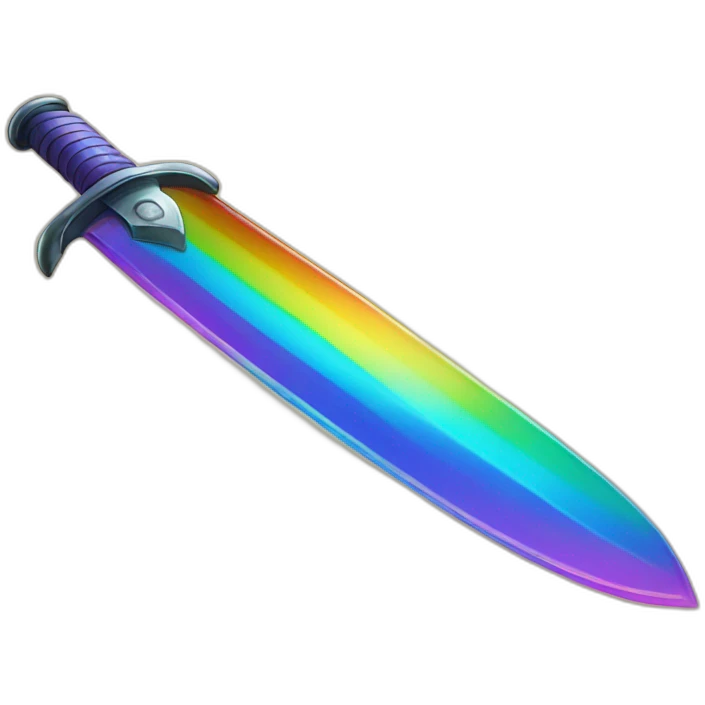 sword rainbow glass emoji