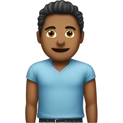 Man top with a shark bottom emoji