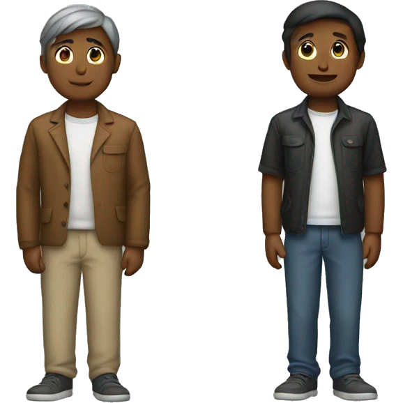 2 people standing next to eachother emoji