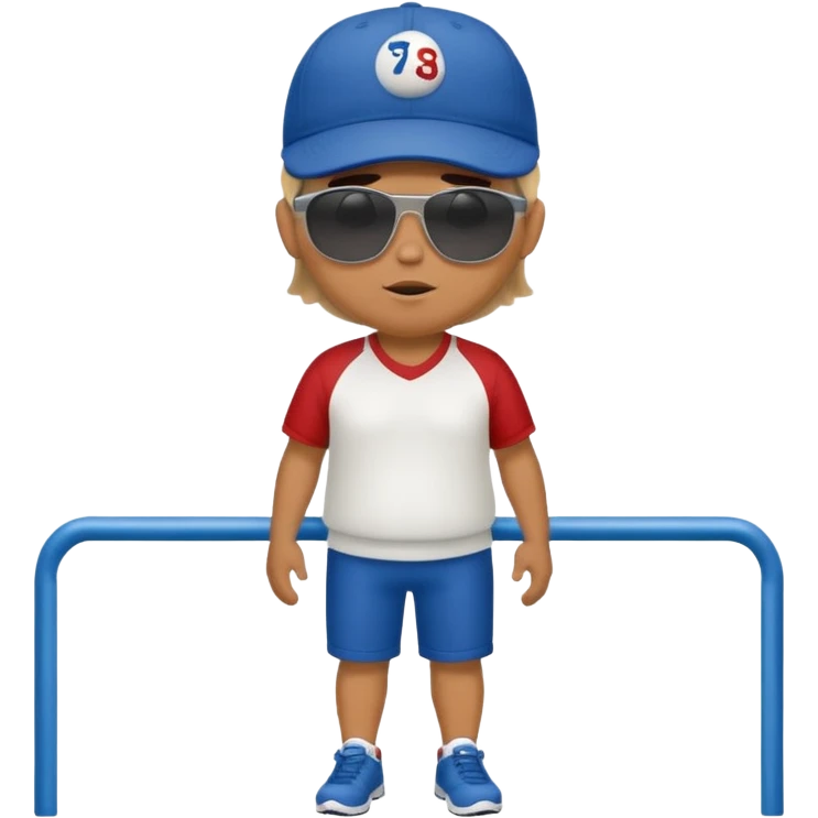 stocky man watching a track meet full length emoji