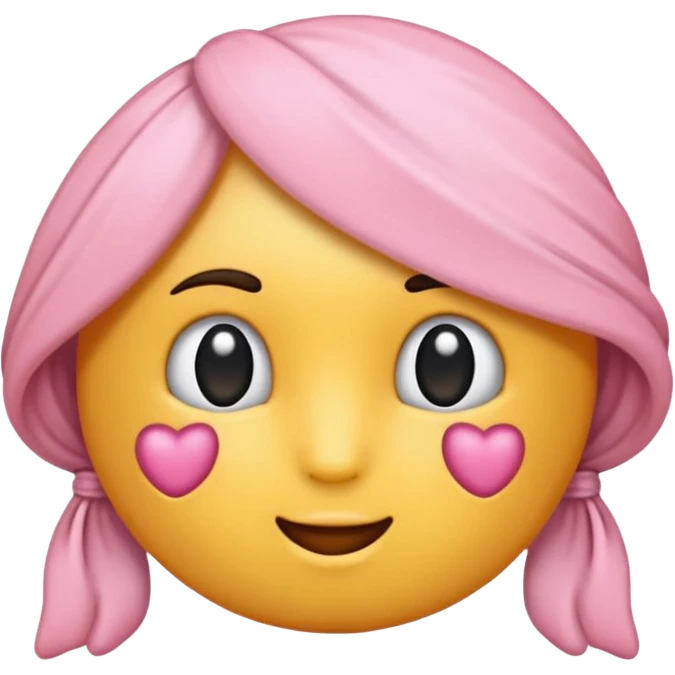 Crie um emoji de fone de ouvido branco com 2 lacinhos rosas claros emoji