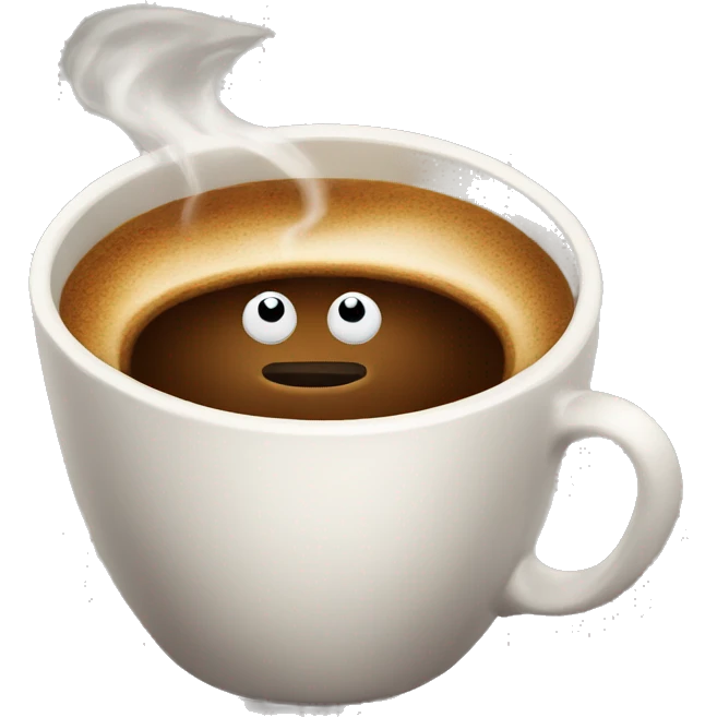 Cup of coffee with design  emoji