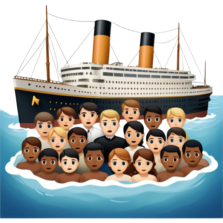 titanic and 10 people drowning  emoji