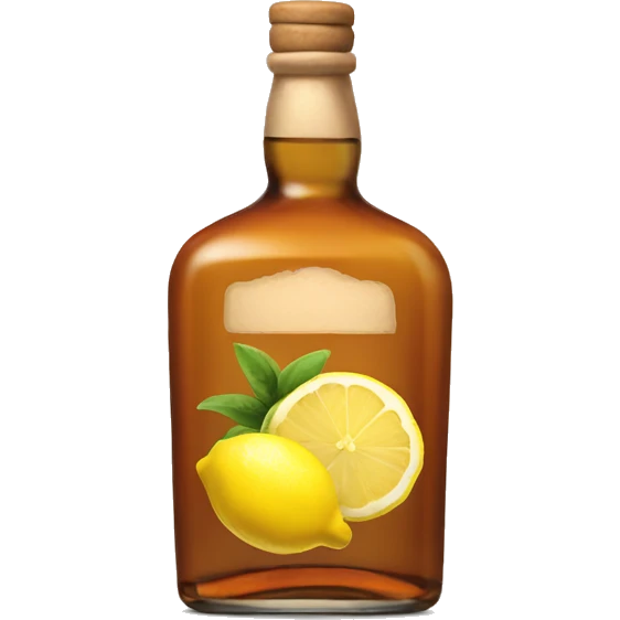 Bourbon, ginger, lemon bottle or label  emoji
