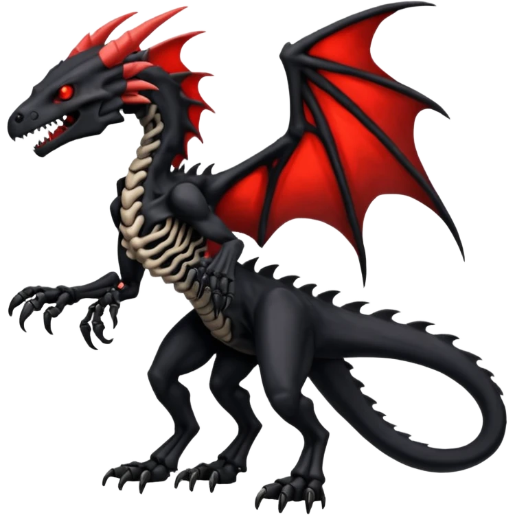 Edgy Cool Badass Evil Skeletal Salandit-Zekrom-Nargacuga-fusion (full body) emoji