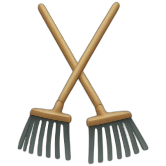 A rake  emoji