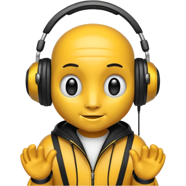 DJ bee with headphones emoji