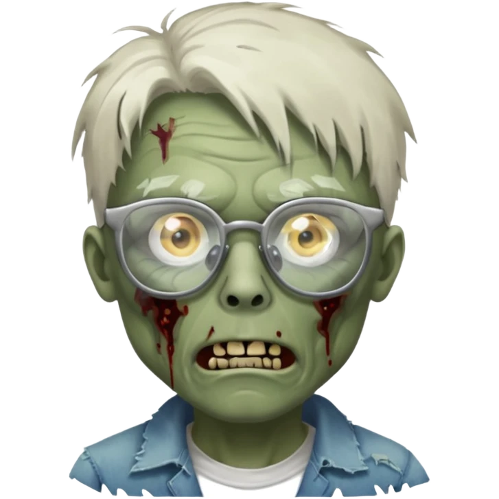 Zombie with glasses more visible glasses, some difference between zombie and glasses  emoji