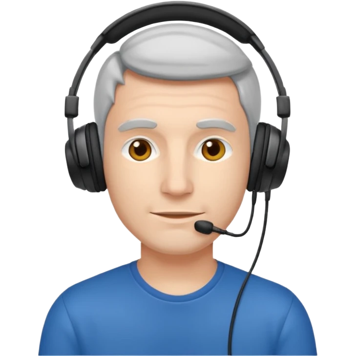 Man with on-ear headphones emoji