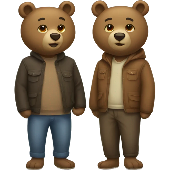Bear couple  emoji