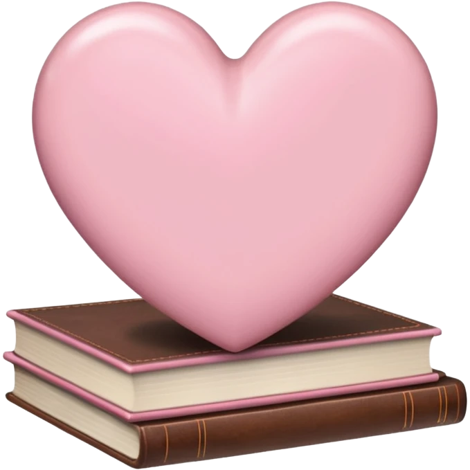 Light pink heart + books emoji