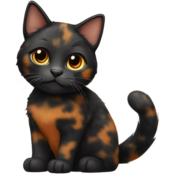 Black tortoiseshell cat  emoji