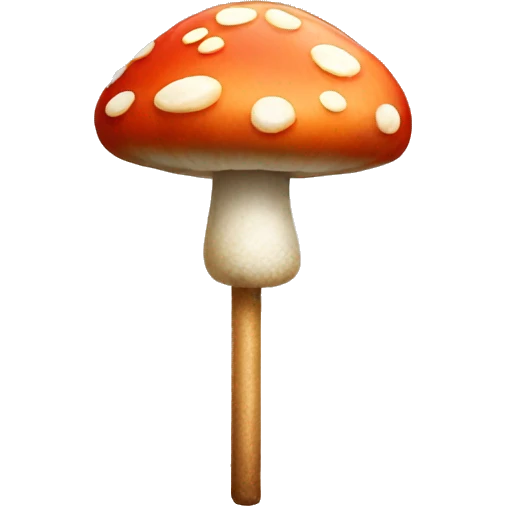 Eating mushroom lollipop emoji