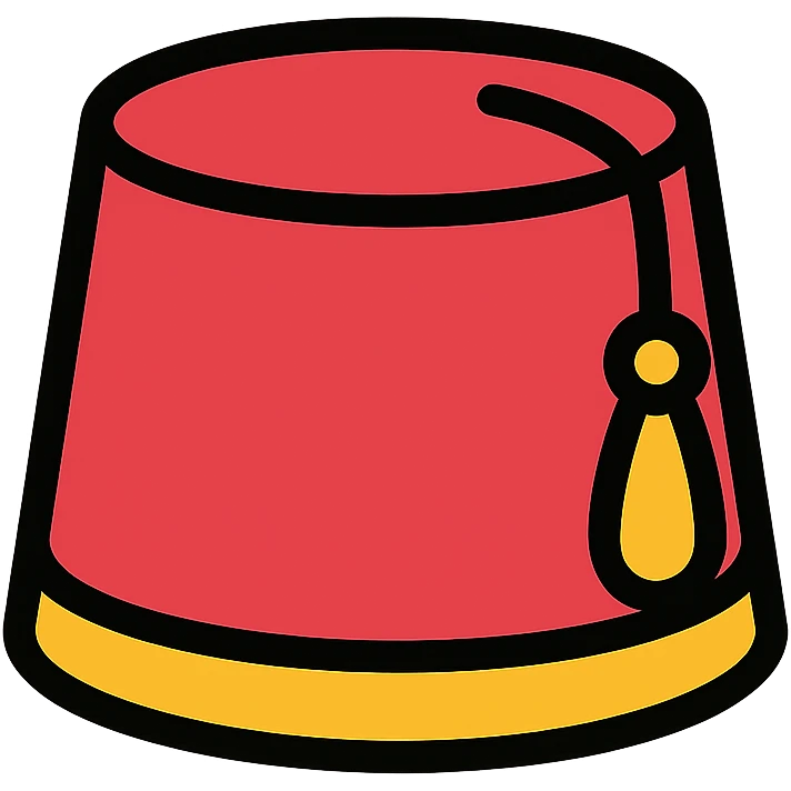 colored fez hat icon emoji