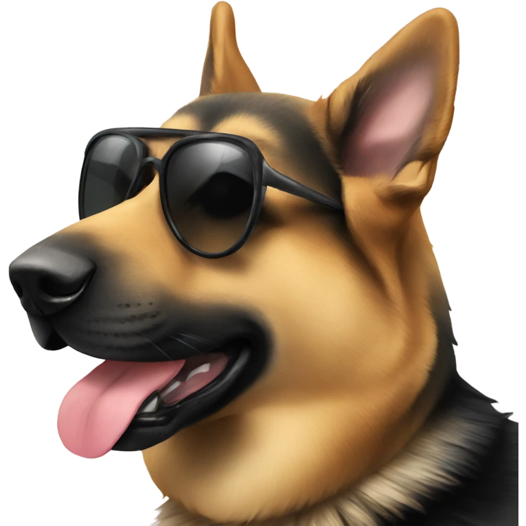 German shepherd with sunglasses  emoji