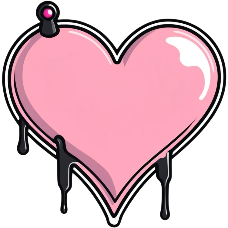 pink chrome heart drip emoji