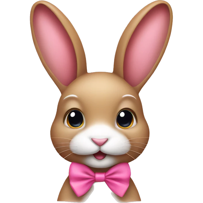 bunny with pink bow on neck emoji
