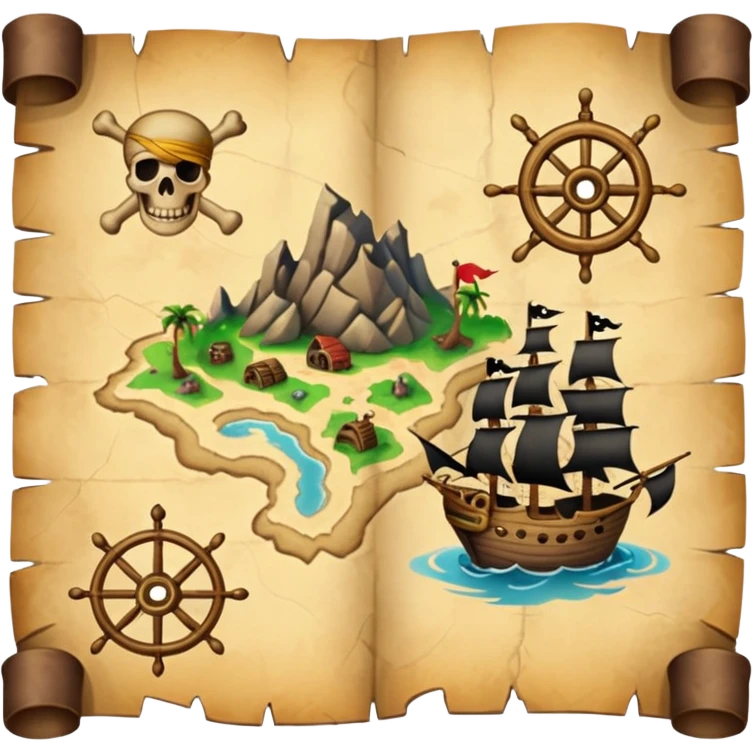pirates map emoji