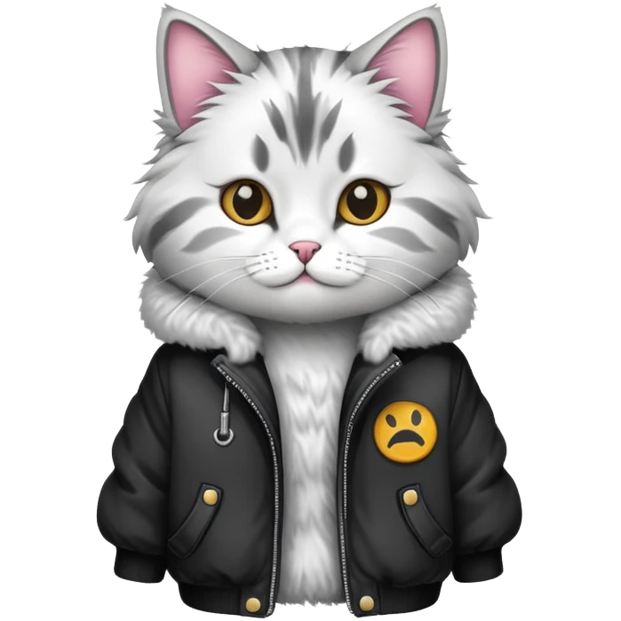 Cat wearing jacket  emoji