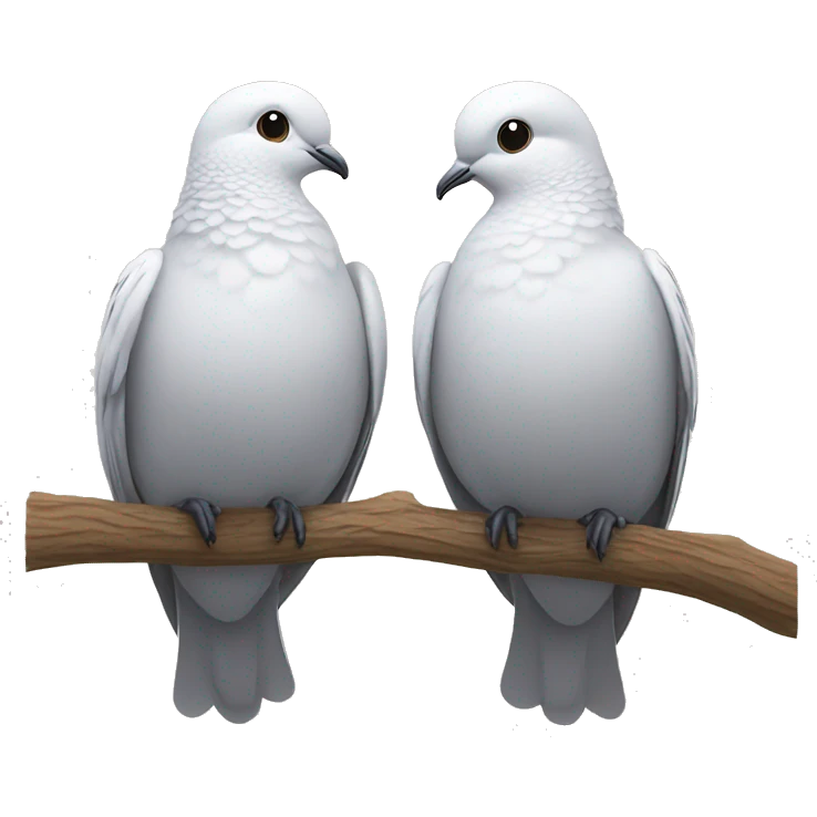 Two doves sitting side by side emoji