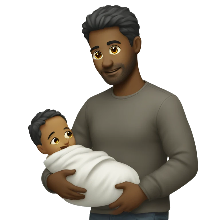 Guy carrying a baby emoji