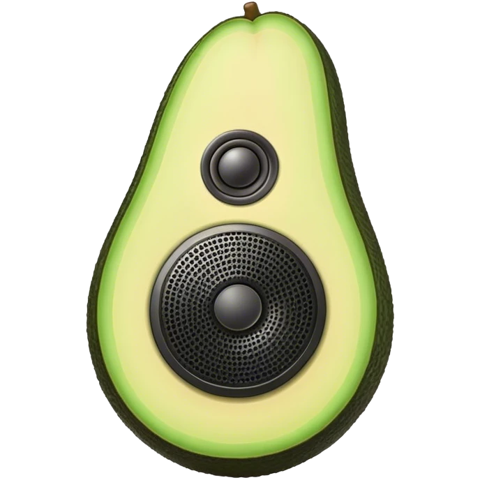 avocado with voice recorded inside emoji