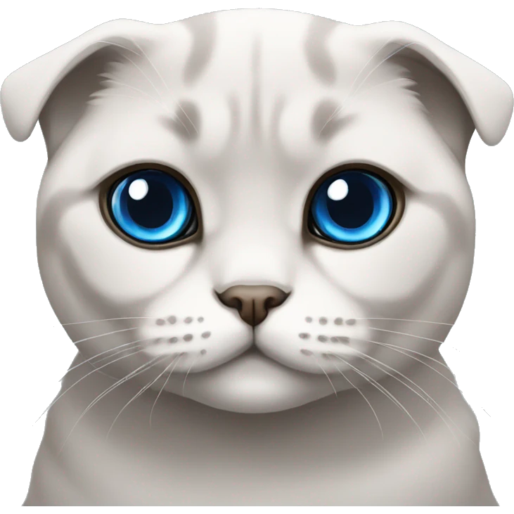 scottish fold with blue eyes emoji