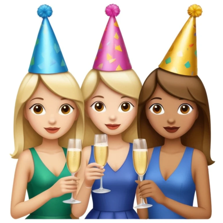 girls celebrating  emoji