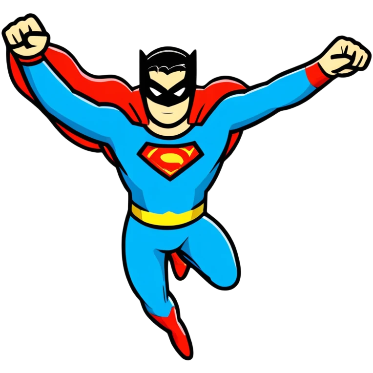 superhero flying emoji