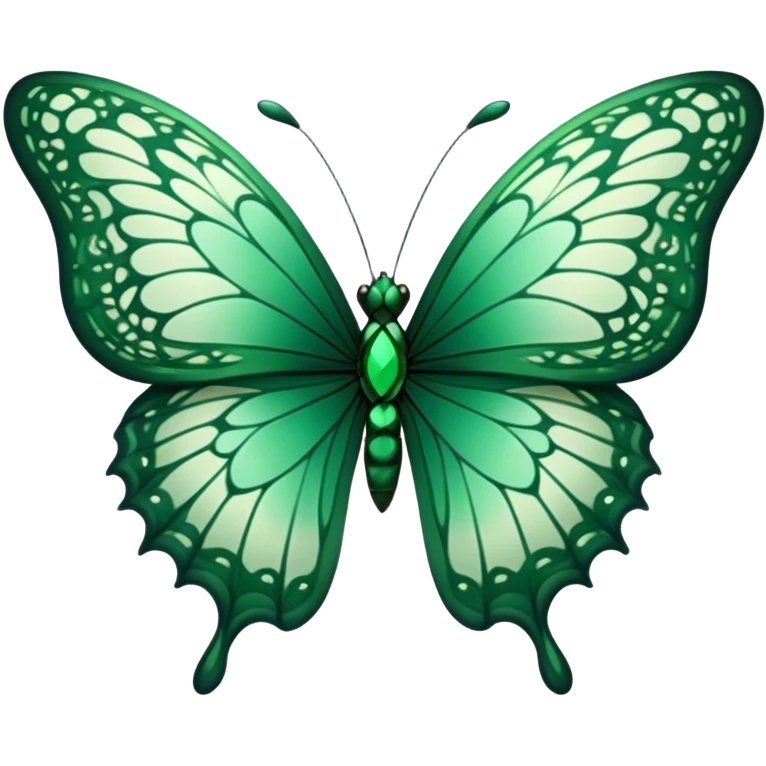 Deep green St Patrick’s Day inspired butterfly emoji