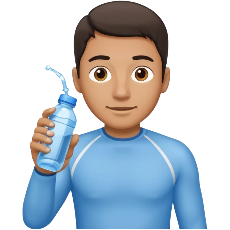 man with water bottle emoji