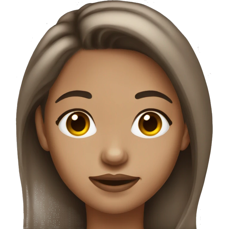 brunette light skin tone girl with nose stud emoji