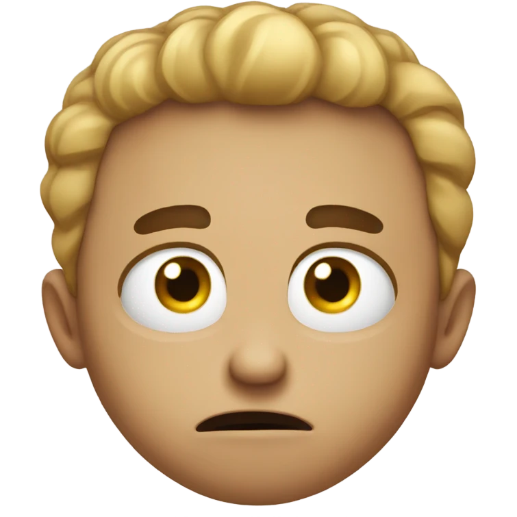 Over exaggerated scared faced emoji
