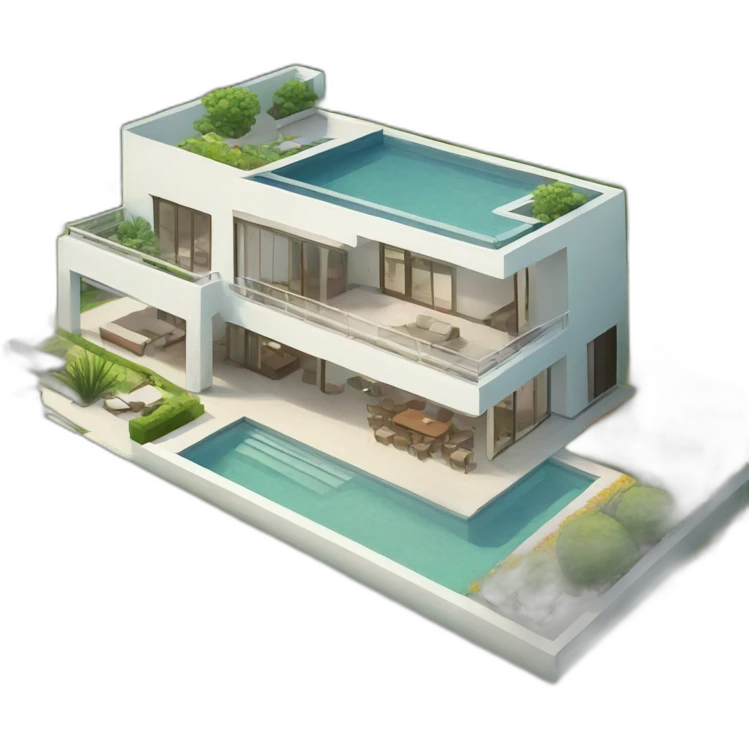 modern Villa with garden emoji