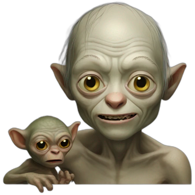 Gollum-with-a-bear emoji