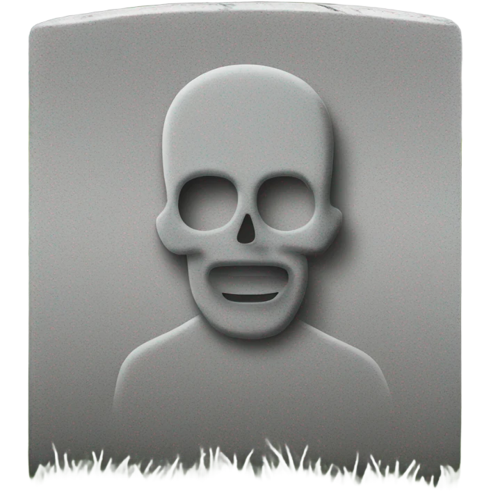 Tik Tok app logo on a gravestone emoji