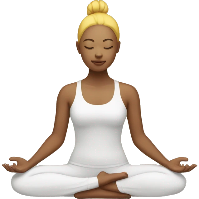 person with yellow skin tone doing yoga emoji
