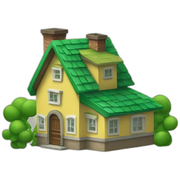 Luigi building a house emoji