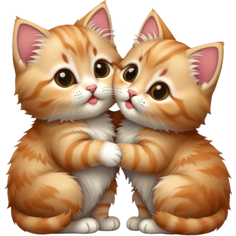 two kittens kissing emoji