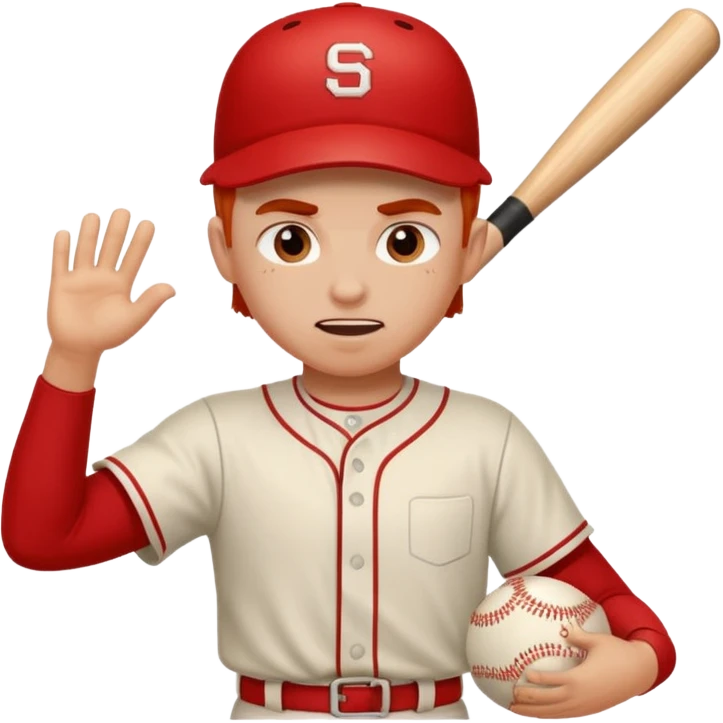 Baseball player getting spanked emoji